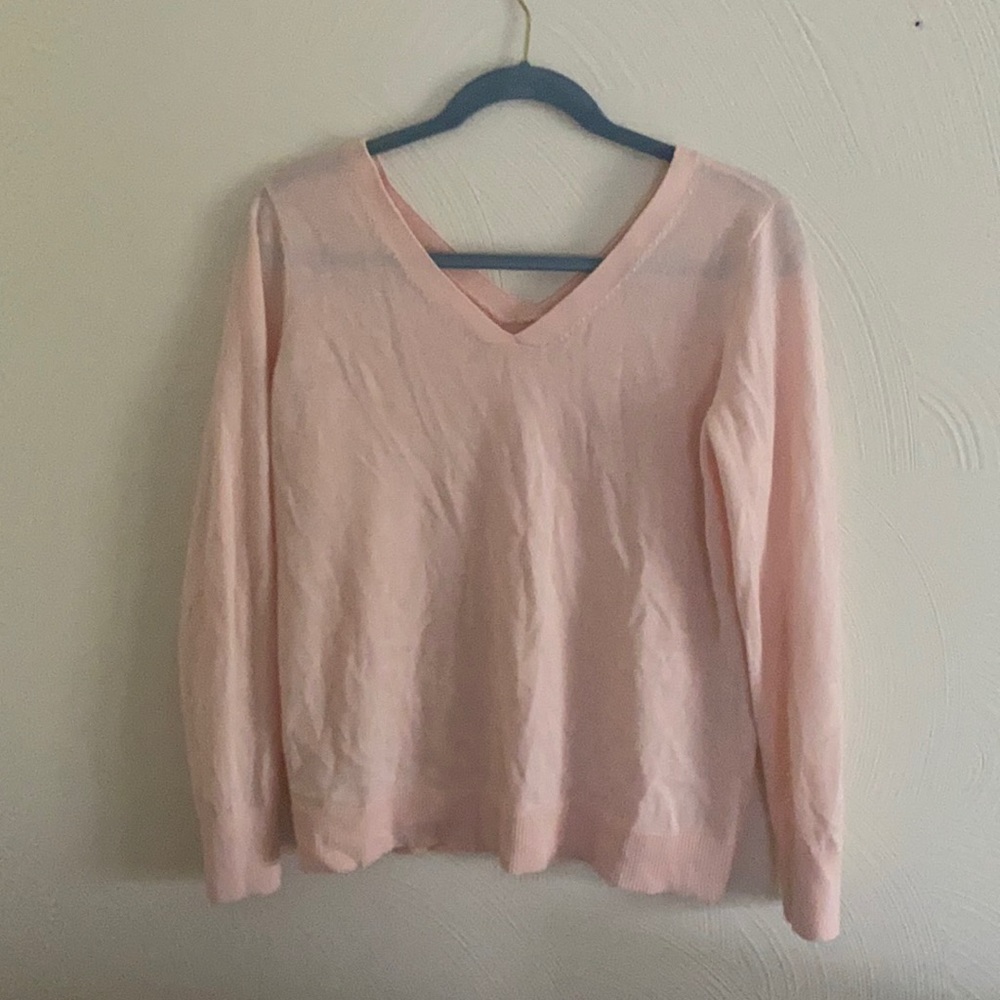 Pink v neck sweater